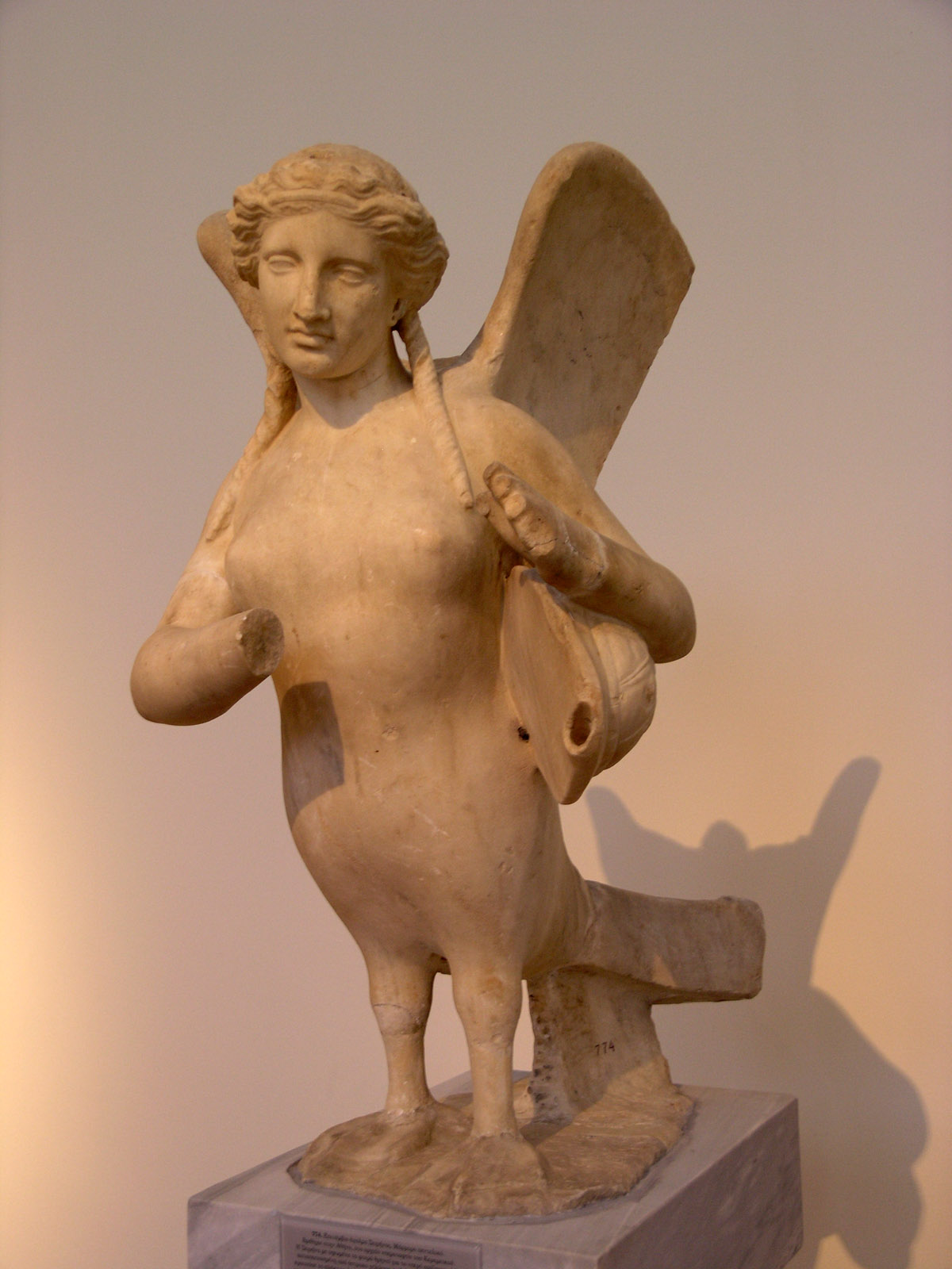  Funerary statue of a siren